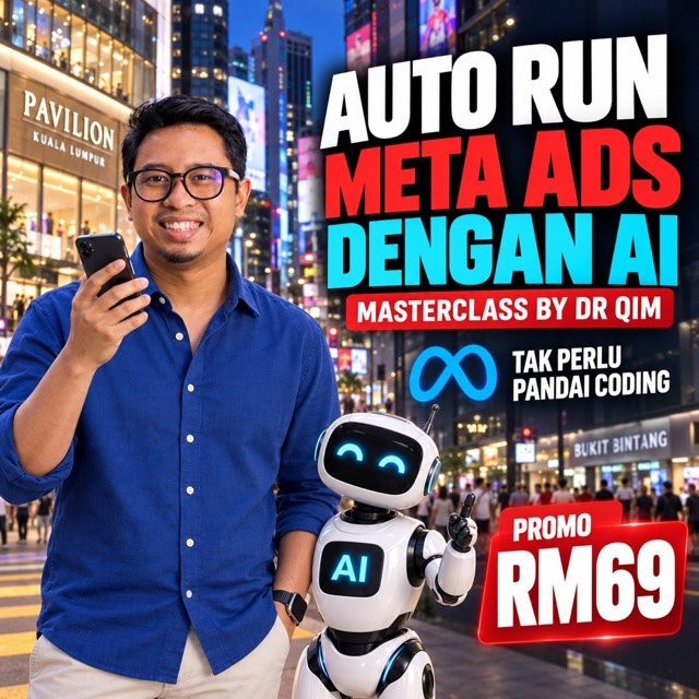 Contoh variasi kedua poster Auto Run Meta Ads dengan AI di Bukit Bintang