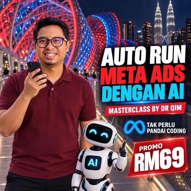 Contoh variasi keempat poster Auto Run Meta Ads dengan AI di Jambatan Saloma