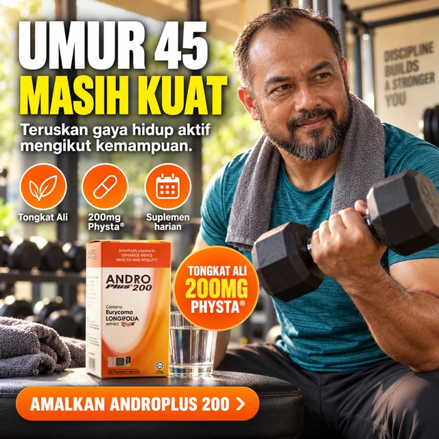 Poster kempen AndroPlus 200: Umur 45 masih kuat