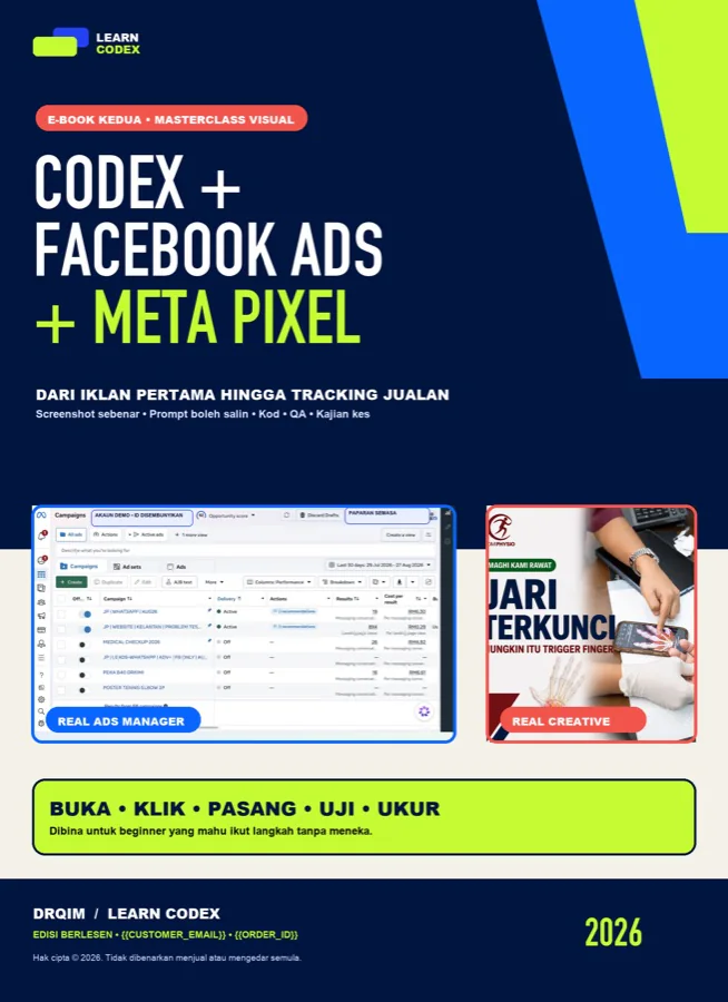 Kulit e-book FB Ads dan Baca Data