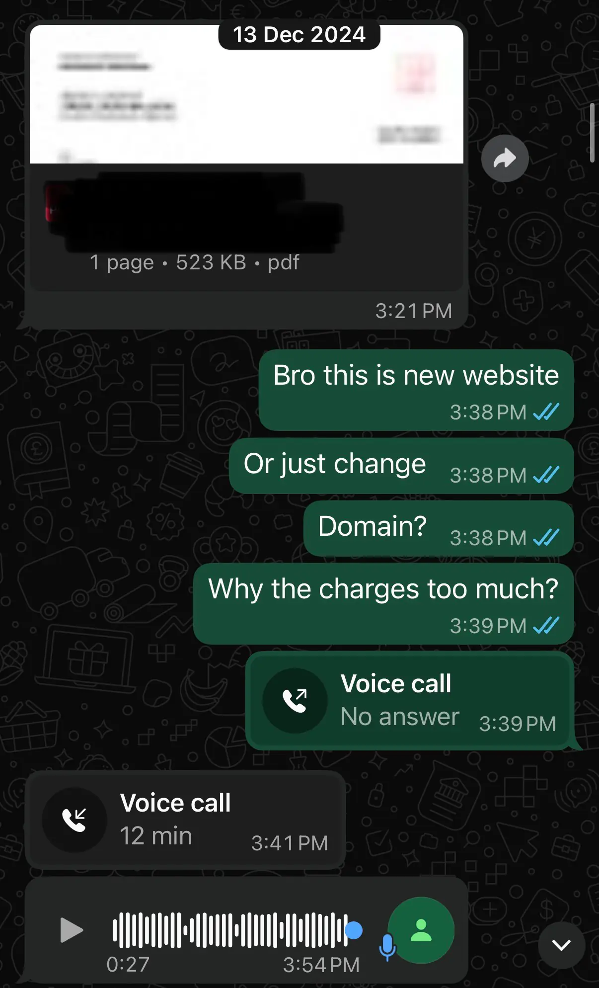 Caj terlalu tinggi untuk perubahan domain