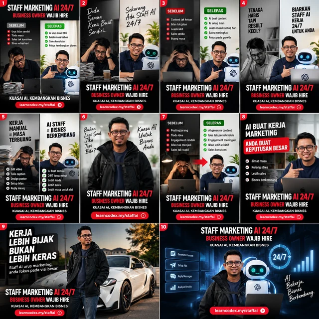 Poster iklan yang dijana dengan Codex